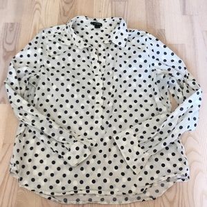 J crew polka dot blouse